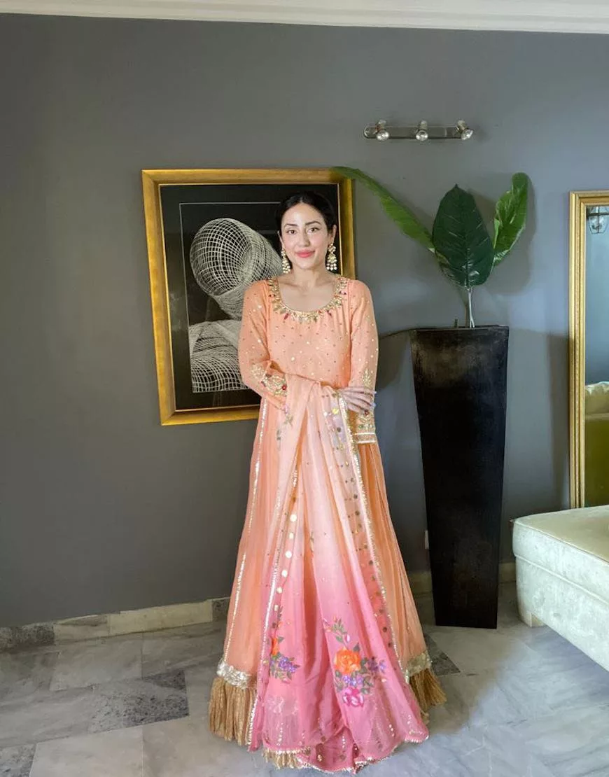 Peach Anarkali - Image 2
