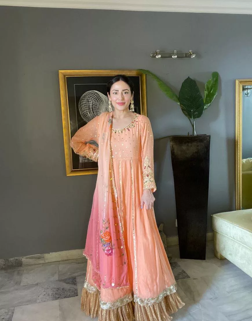 Peach Anarkali - Image 3
