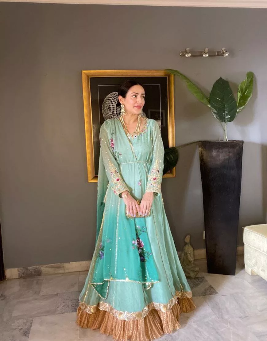 Aqua Anarkali