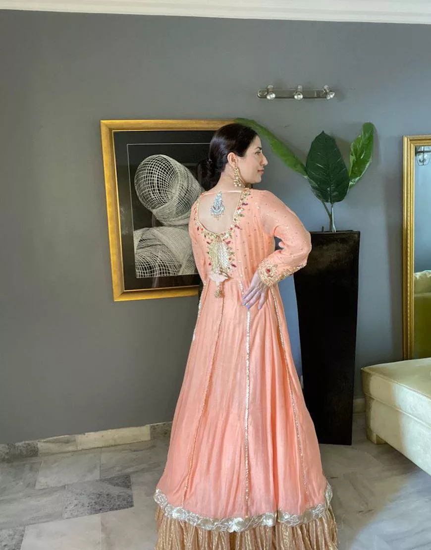 Peach Anarkali - Image 4
